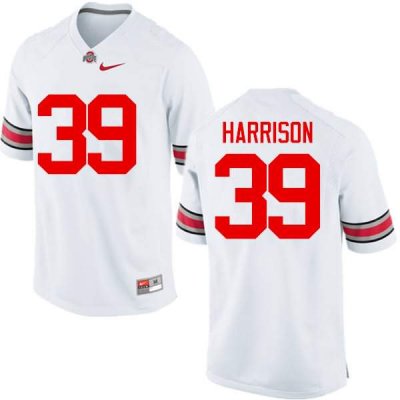 Men's Ohio State Buckeyes #39 Malik Harrison White Nike NCAA College Football Jersey Sport YTL7444WC